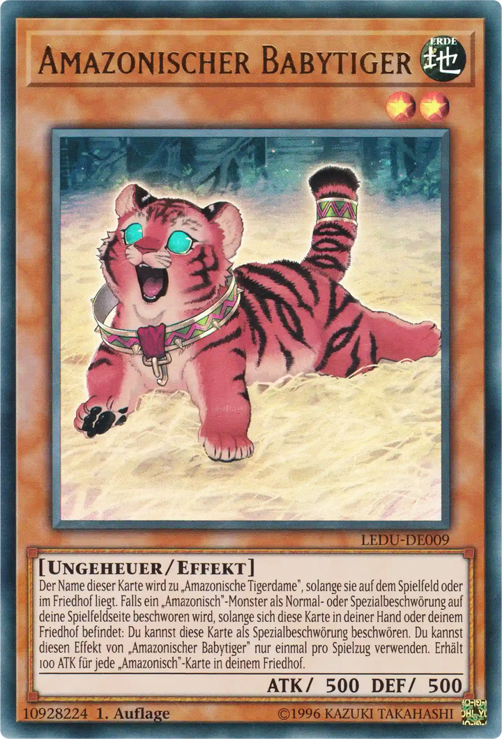 Amazonischer Babytiger Yu-Gi-Oh! Karte LEDU-DE009 Ultra Rare