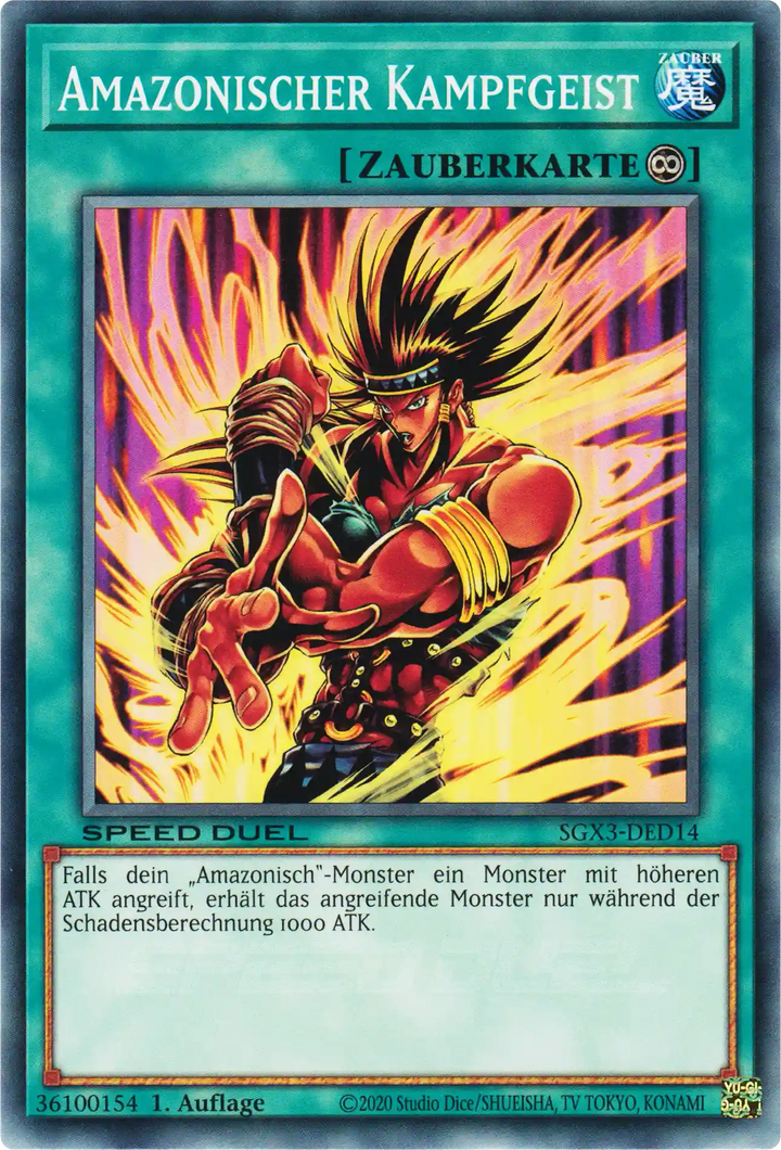 Amazonischer Kampfgeist Yu-Gi-Oh! Karte SGX3-DED14 Common