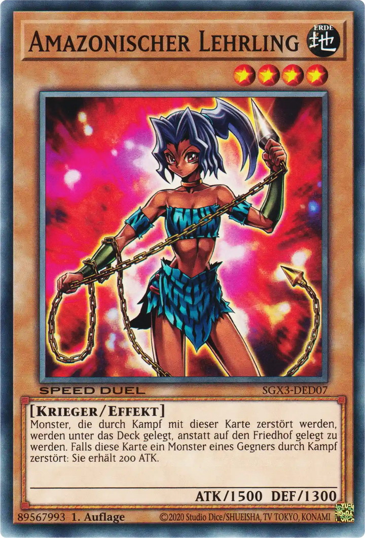 Amazonischer Lehrling Yu-Gi-Oh! Karte SGX3-DED07 Common