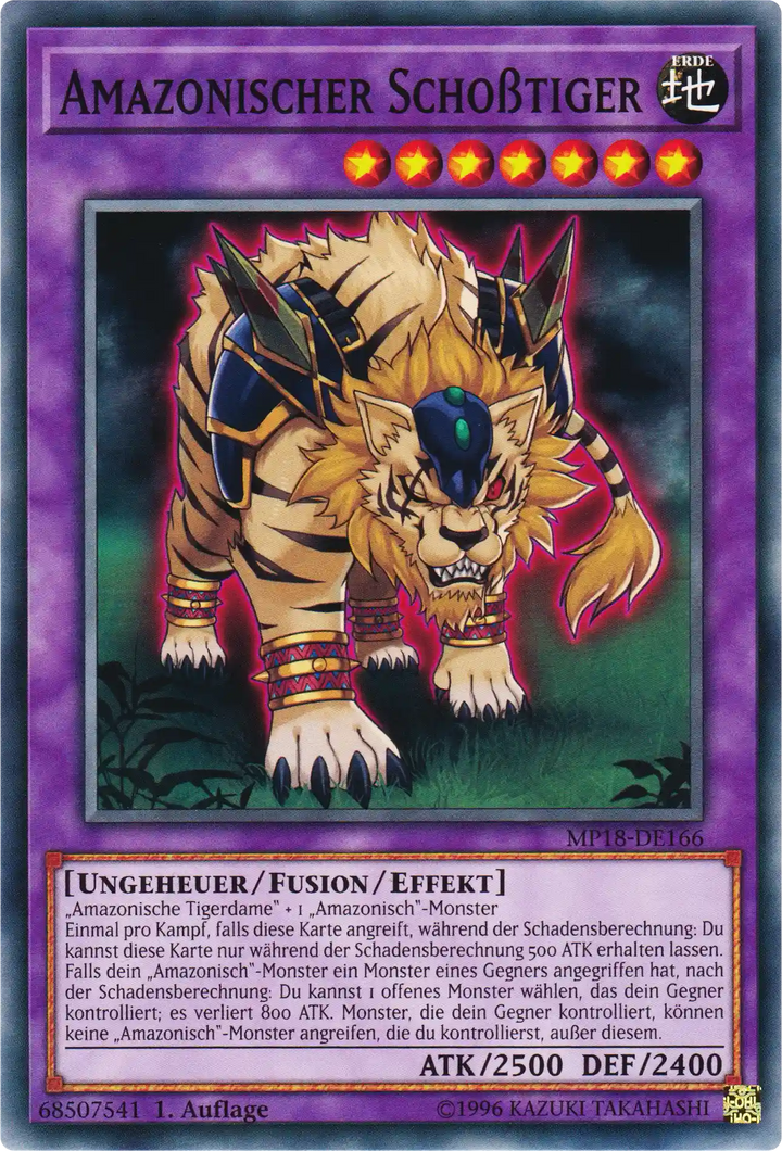 Amazonischer Schoßtiger Yu-Gi-Oh! Karte MP18-DE166 Common