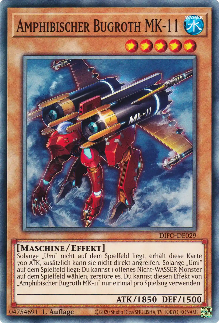 Amphibischer Bugroth MK-11 Yu-Gi-Oh! Karte DIFO-DE029 Common