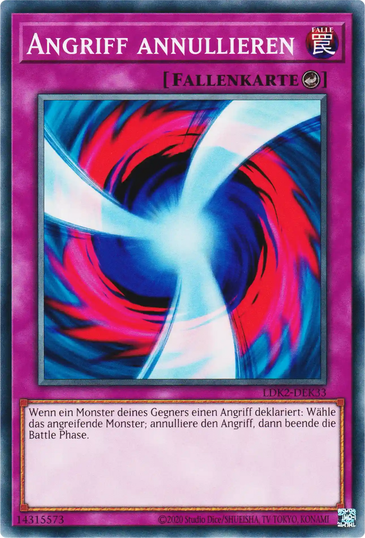Angriff annullieren Yu-Gi-Oh! Karte LDK2-DEK33 Common