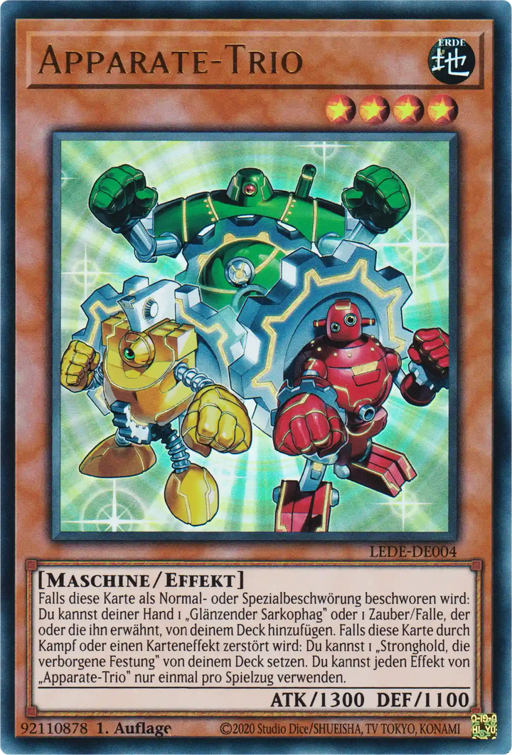 Apparate-Trio Yu-Gi-Oh! Karte LEDE-DE004 Ultra Rare