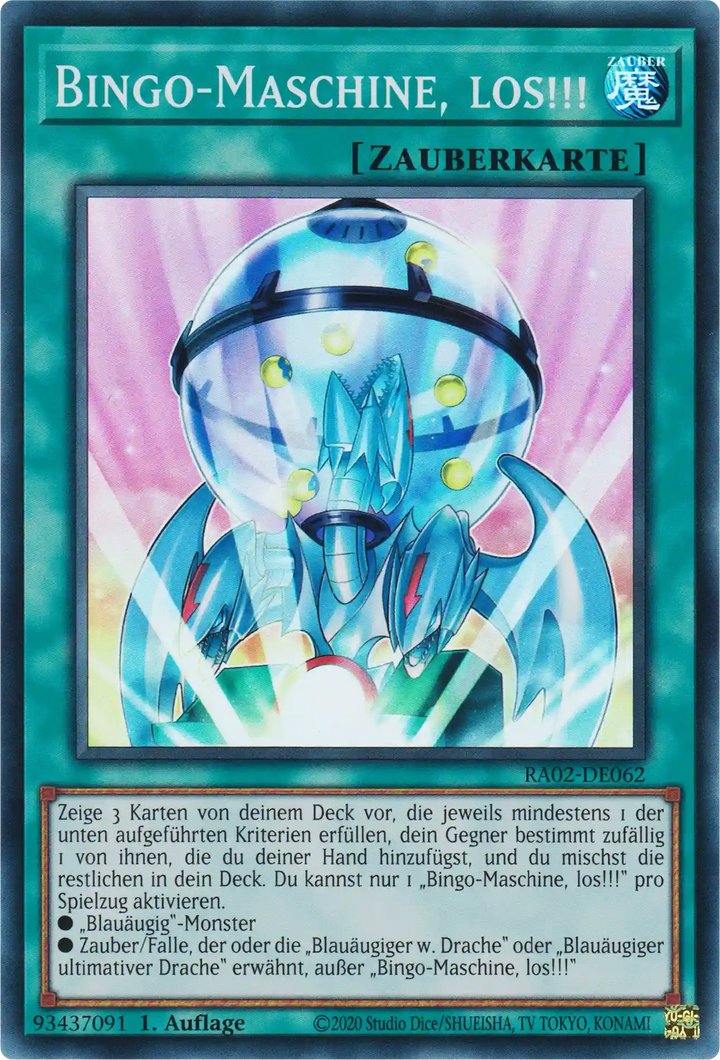 Bingo-Maschine, Los!!! Yu-Gi-Oh! Karte RA02-DE062 Super Rare