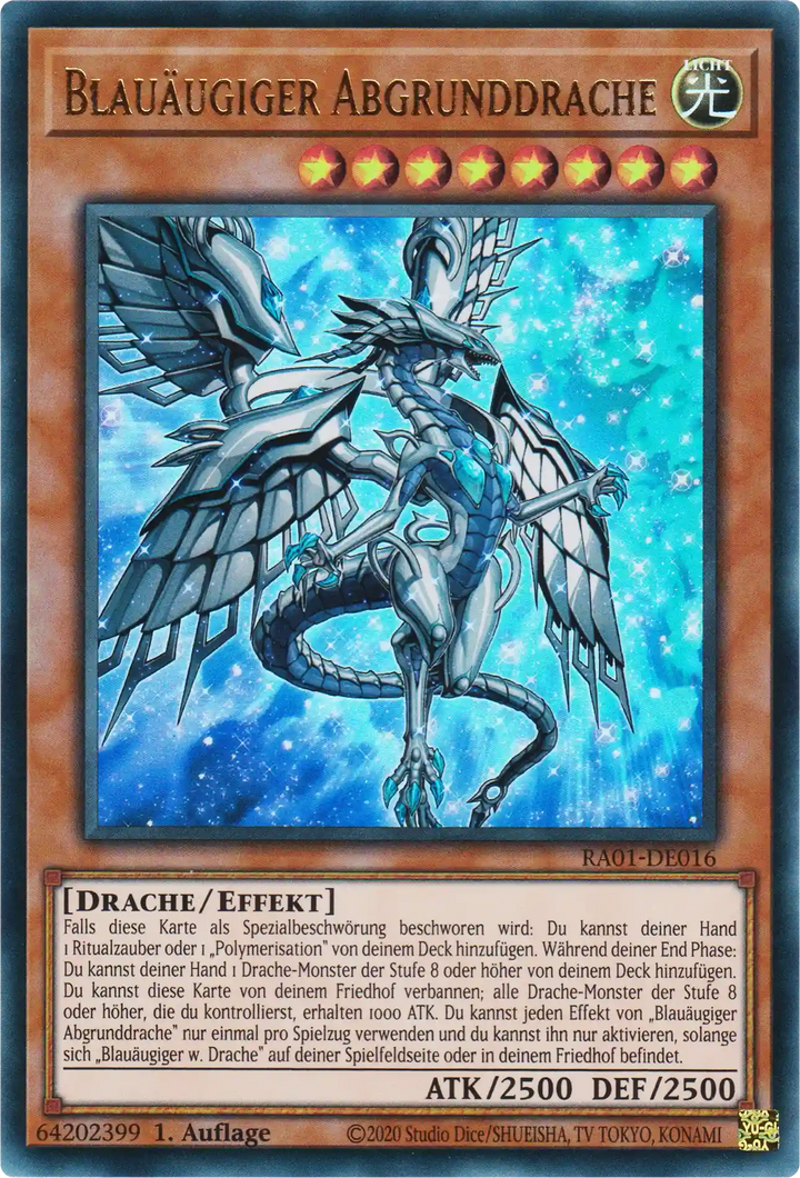Blauäugiger Abgrunddrache Yu-Gi-Oh! Karte RA01-DE016 Ultra Rare