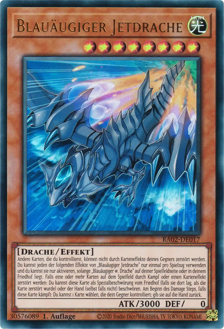 Blauäugiger Jetdrache Yu-Gi-Oh! Karte RA02-DE017 Ultra Rare