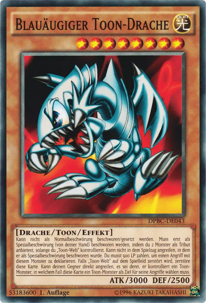 Blauäugiger Toon-Drache Yu-Gi-Oh! Karte DPBC-DE043 Common