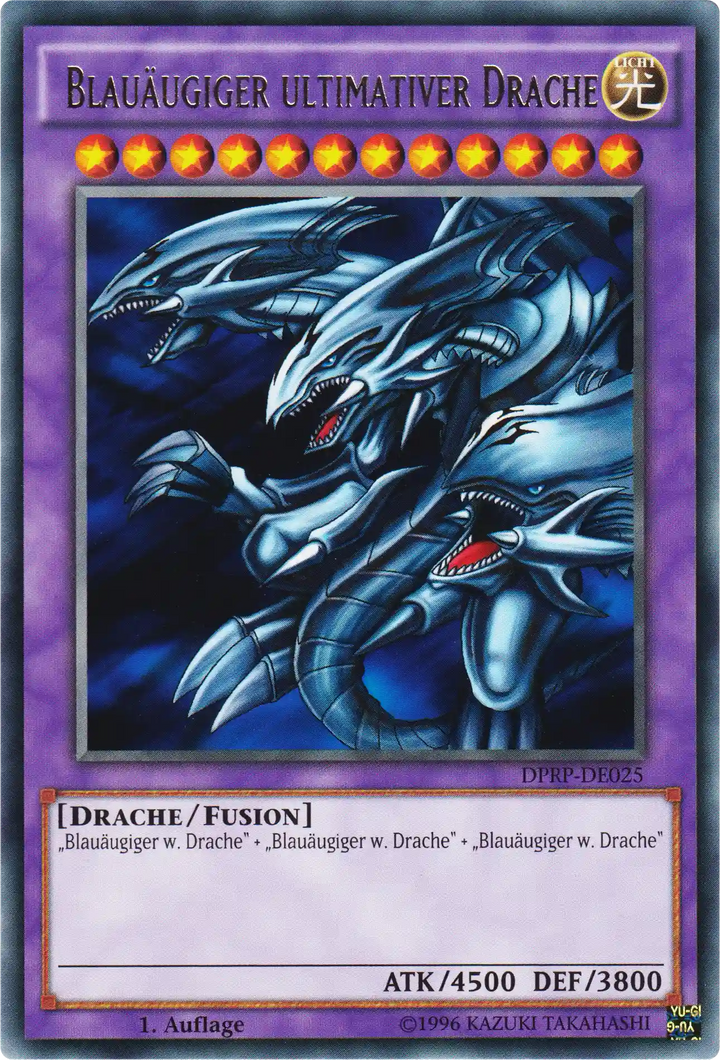 Blauäugiger ultimativer Drache Yu-Gi-Oh! Karte DPRP-DE025 Rare