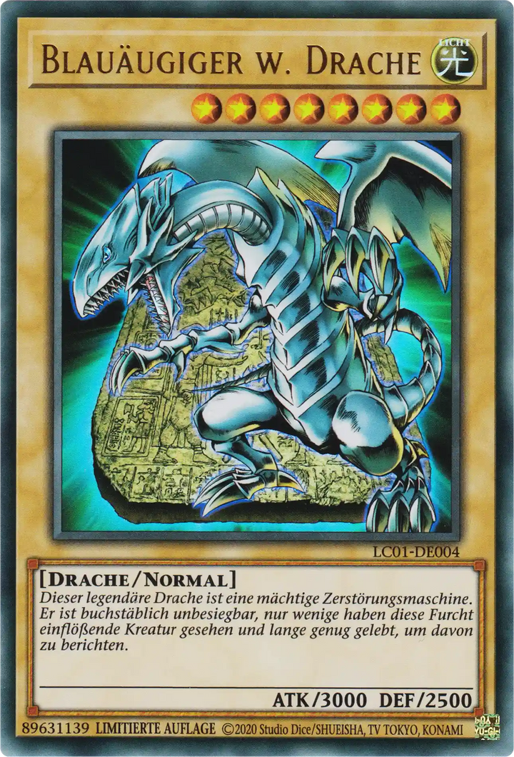 Blauäugiger w. Drache Yu-Gi-Oh! Karte LC01-DE004 Ultra Rare
