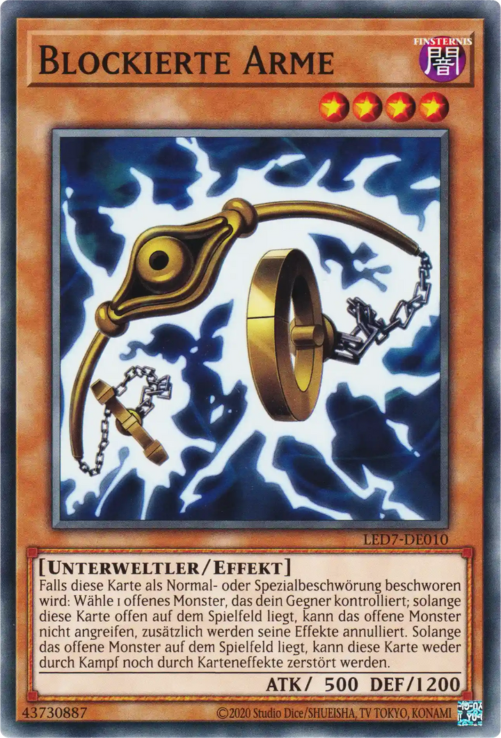 Blockierte Arme Yu-Gi-Oh! Karte LED7-DE010 Common