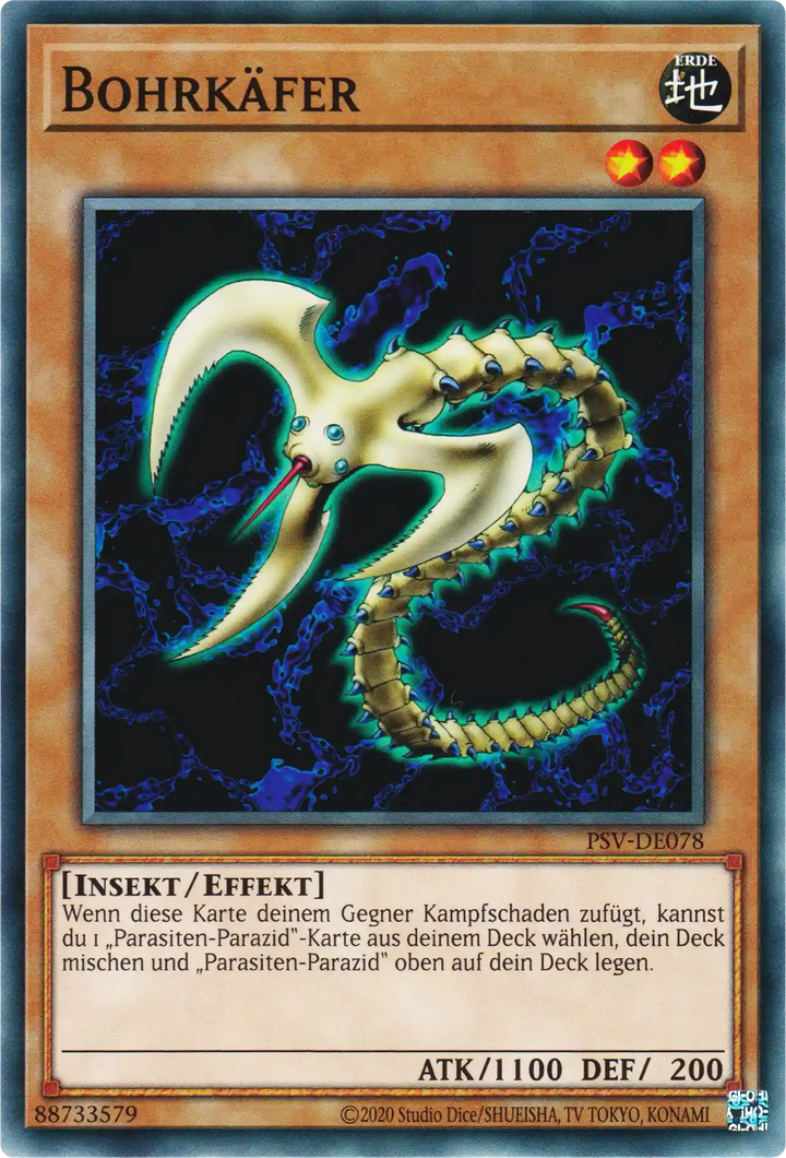 Bohrkäfer Yu-Gi-Oh! Karte PSV-DE078 Common
