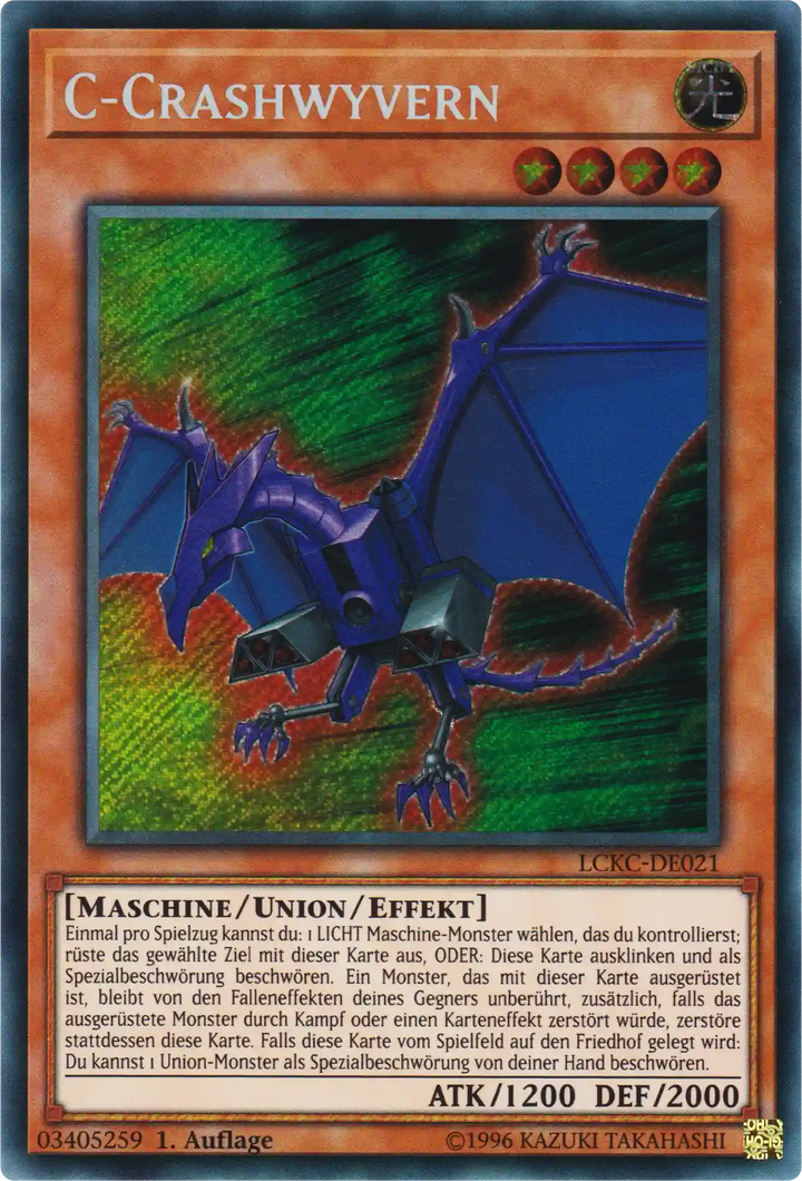 C-Crashwyvern Yu-Gi-Oh! Karte LCKC-DE021 Secret Rare