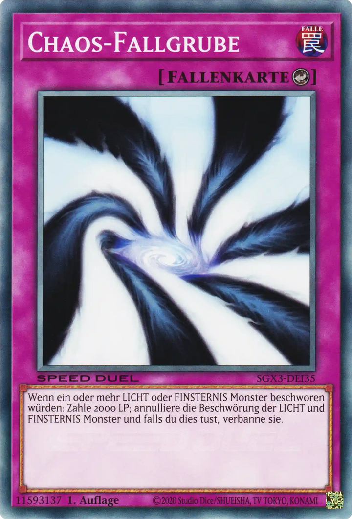 Chaos-Fallgrube Yu-Gi-Oh! Karte SGX3-DEI35 Common