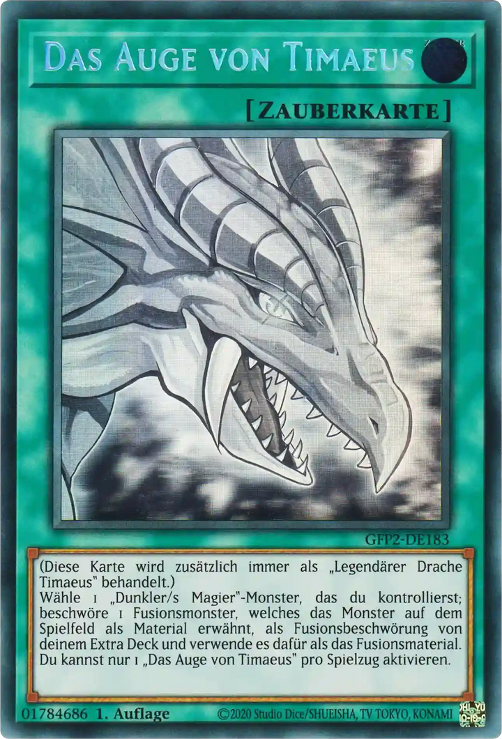 Das Auge von Timaeus Yu-Gi-Oh! Karte GFP2-DE183 Ghost Rare