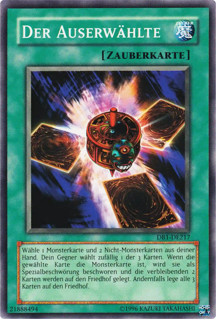 Der Auserwählte Yu-Gi-Oh! Karte DB1-DE217 Common
