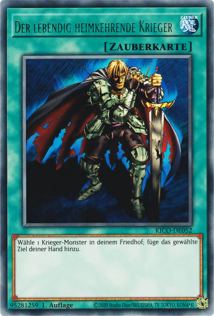Der lebendig heimkehrende Krieger Yu-Gi-Oh! Karte KICO-DE052 Rare