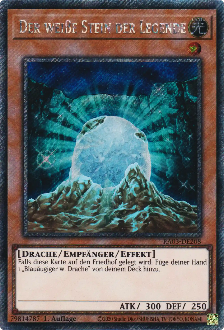 Der weiße Stein der Legende Yu-Gi-Oh! Karte RA03-DE208 Platinum Secret Rare