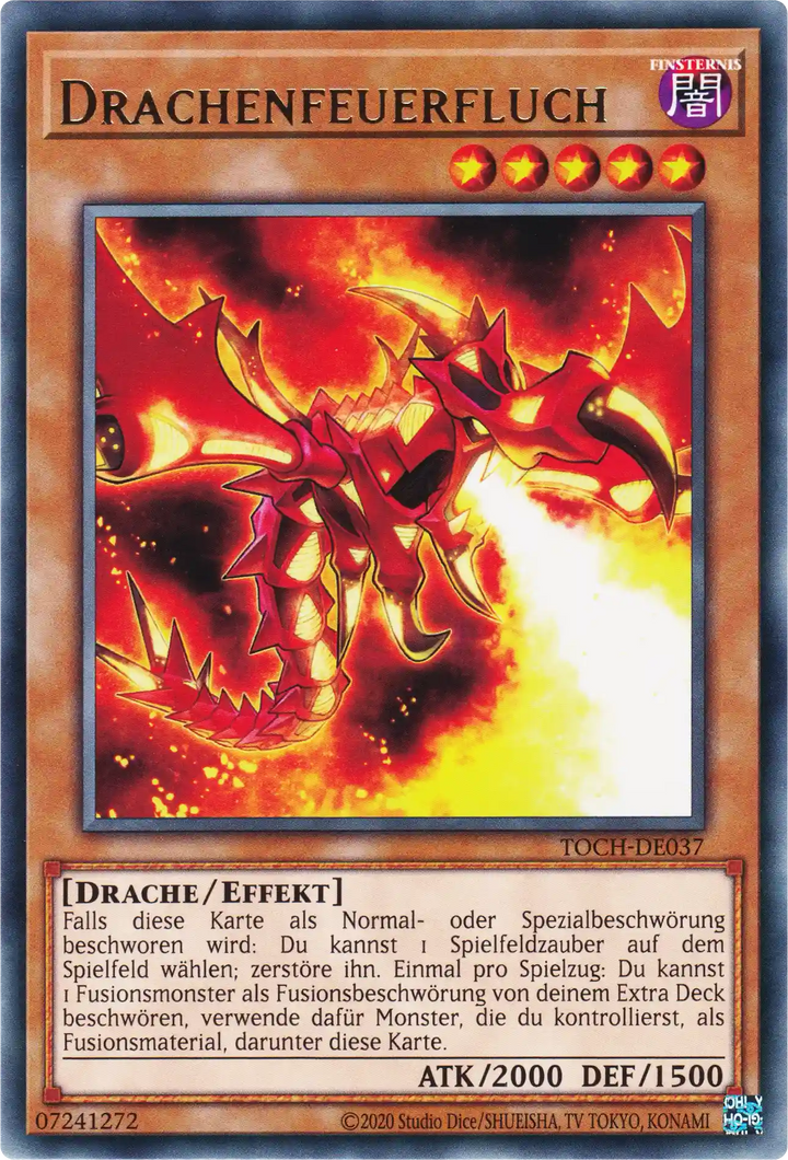Drachenfeuerfluch Yu-Gi-Oh! Karte TOCH-DE037 Rare