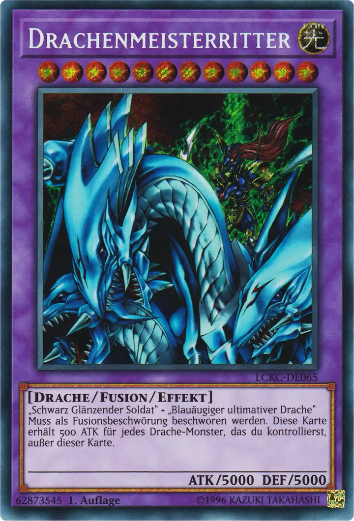 Drachenmeisterritter Yu-Gi-Oh! Karte LCKC-DE065 Secret Rare