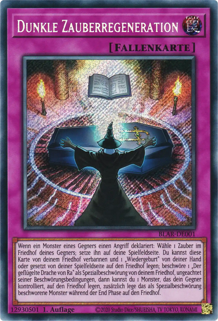 Dunkle Zauberregeneration Yu-Gi-Oh! Karte BLAR-DE001 Secret Rare