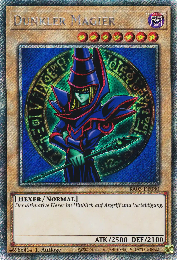 Dunkler Magier Yu-Gi-Oh! Karte RA03-DE080 Platinum Secret Rare
