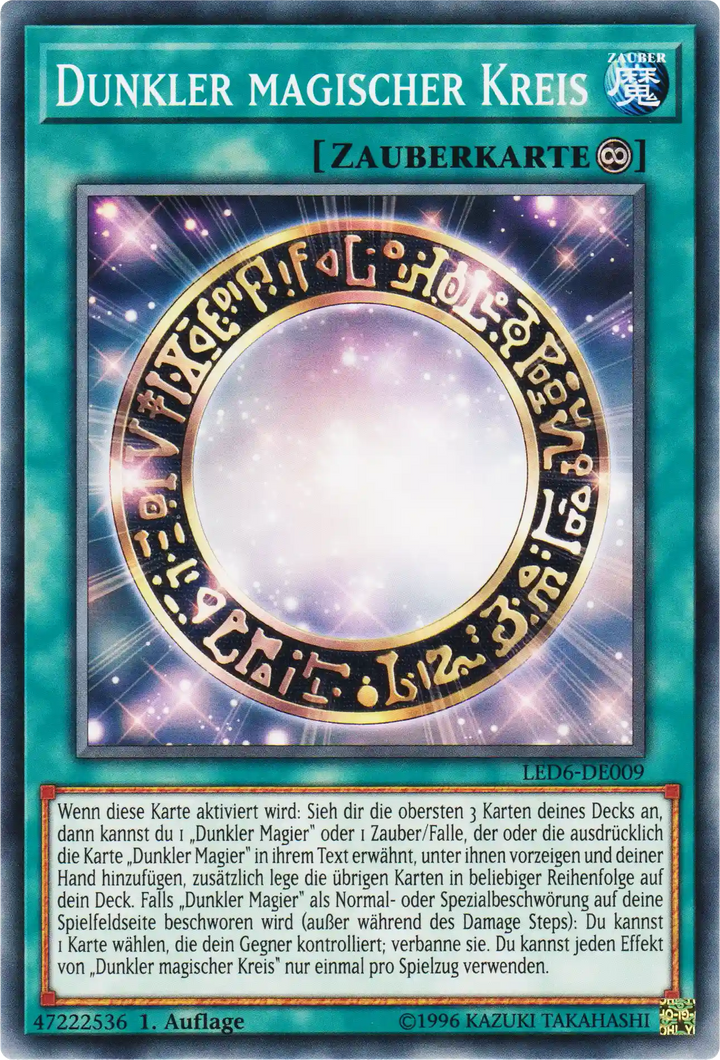 Dunkler magischer Kreis Yu-Gi-Oh! Karte LED6-DE009 Common
