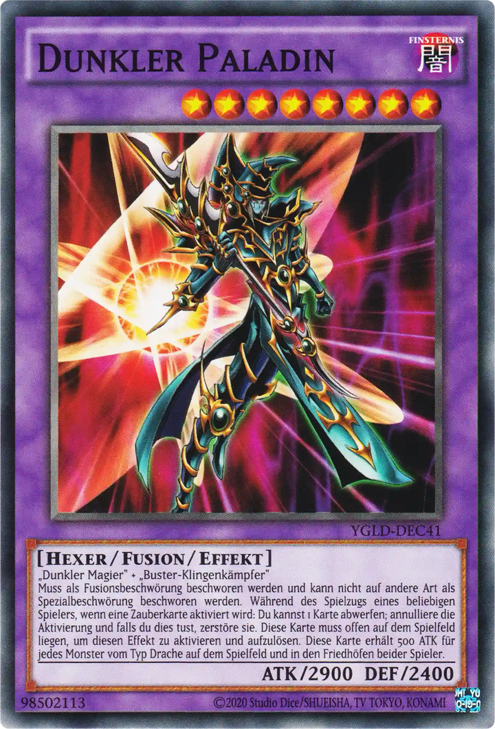 Dunkler Paladin Yu-Gi-Oh! Karte YGLD-DEC41 Common