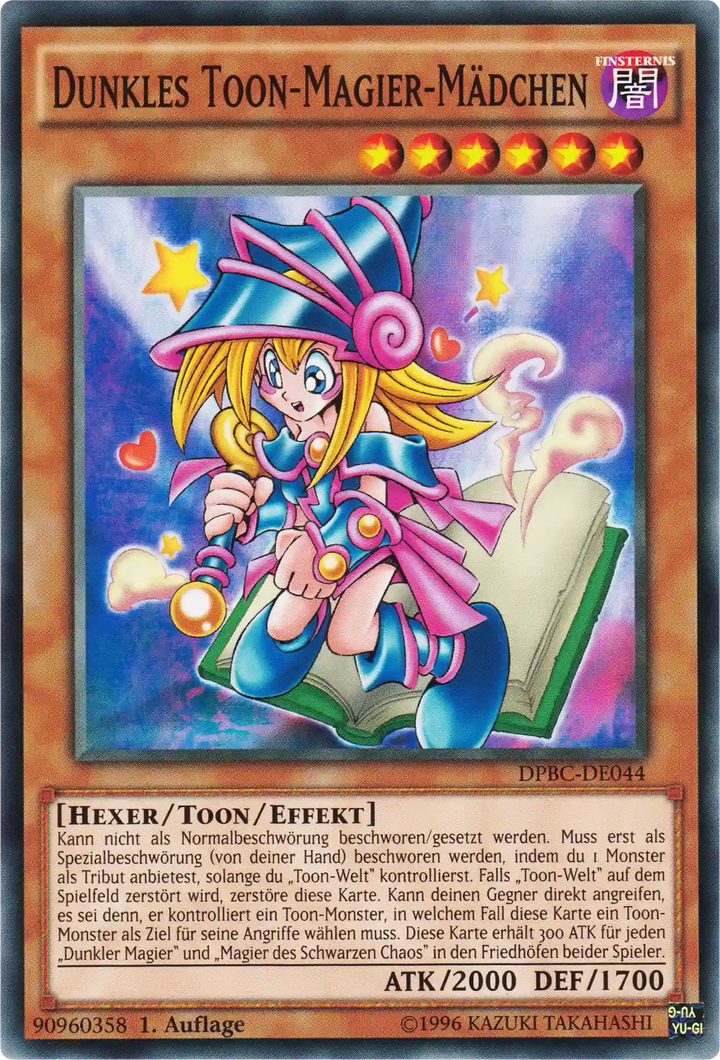 Dunkles Toon-Magier-Mädchen Yu-Gi-Oh! Karte DPBC-DE044 Common