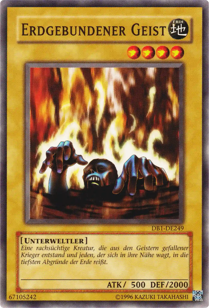 Erdgebundener Geist Yu-Gi-Oh! Karte DB1-DE249 Common