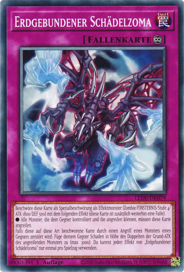 Erdgebundener Schädelzoma Yu-Gi-Oh! Karte LEDE-DE079 Common