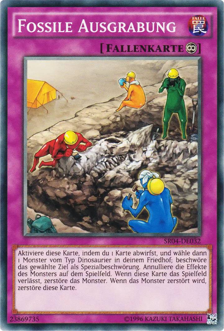 Fossile Ausgrabung Yu-Gi-Oh! Karte SR04-DE032 Common