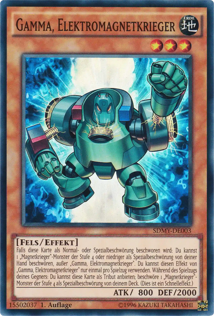 Gamma, Elektromagnetkrieger Yu-Gi-Oh! Karte SDMY-DE003 Super Rare