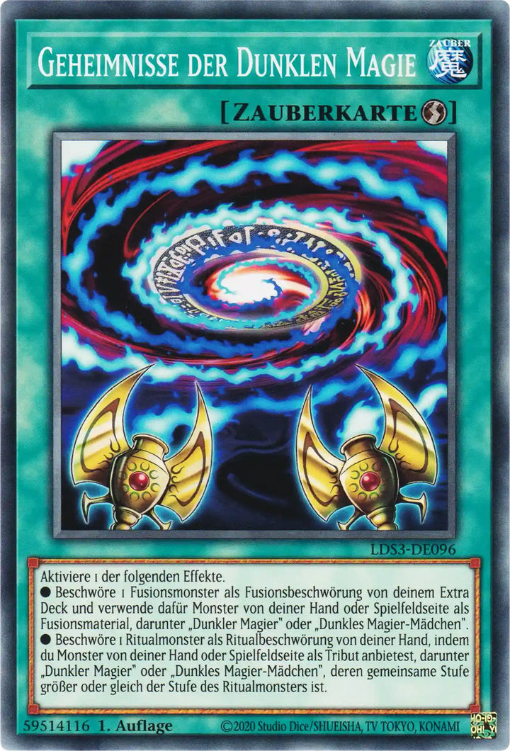 Geheimnisse der Dunklen Magie Yu-Gi-Oh! Karte LDS3-DE096 Common