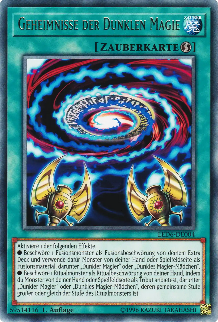 Geheimnisse der Dunklen Magie Yu-Gi-Oh! Karte LED6-DE004 Rare