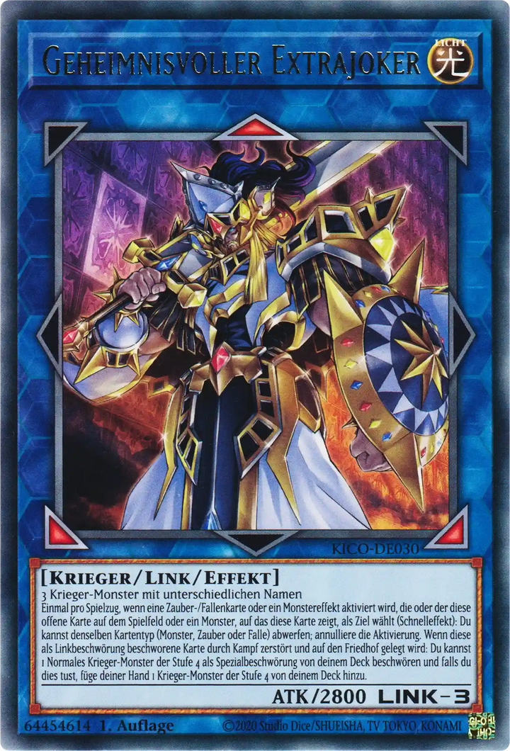 Geheimnisvoller Extrajoker Yu-Gi-Oh! Karte KICO-DE030 Rare
