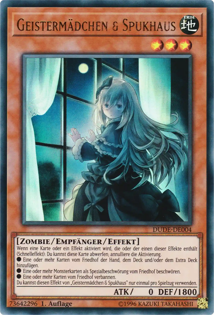 Geistermädchen & Spukhaus Yu-Gi-Oh! Karte DUDE-DE004 Ultra Rare