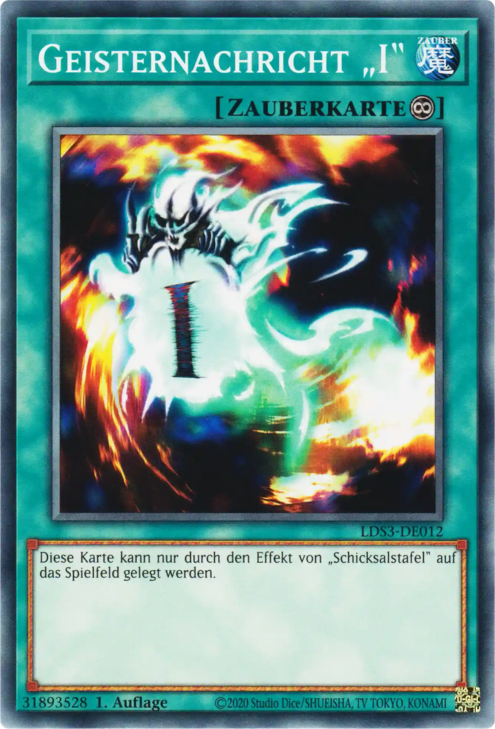 Geisternachricht „I“ Yu-Gi-Oh! Karte LDS3-DE012 Common