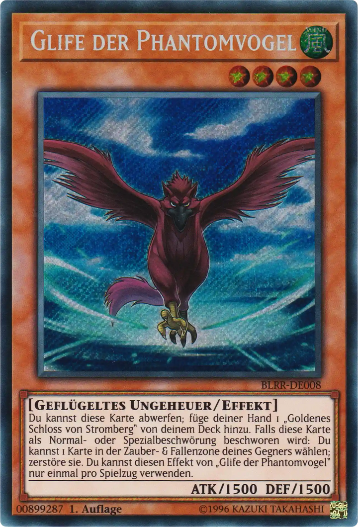 Glife der Phantomvogel Yu-Gi-Oh! Karte BLRR-DE008 Secret Rare