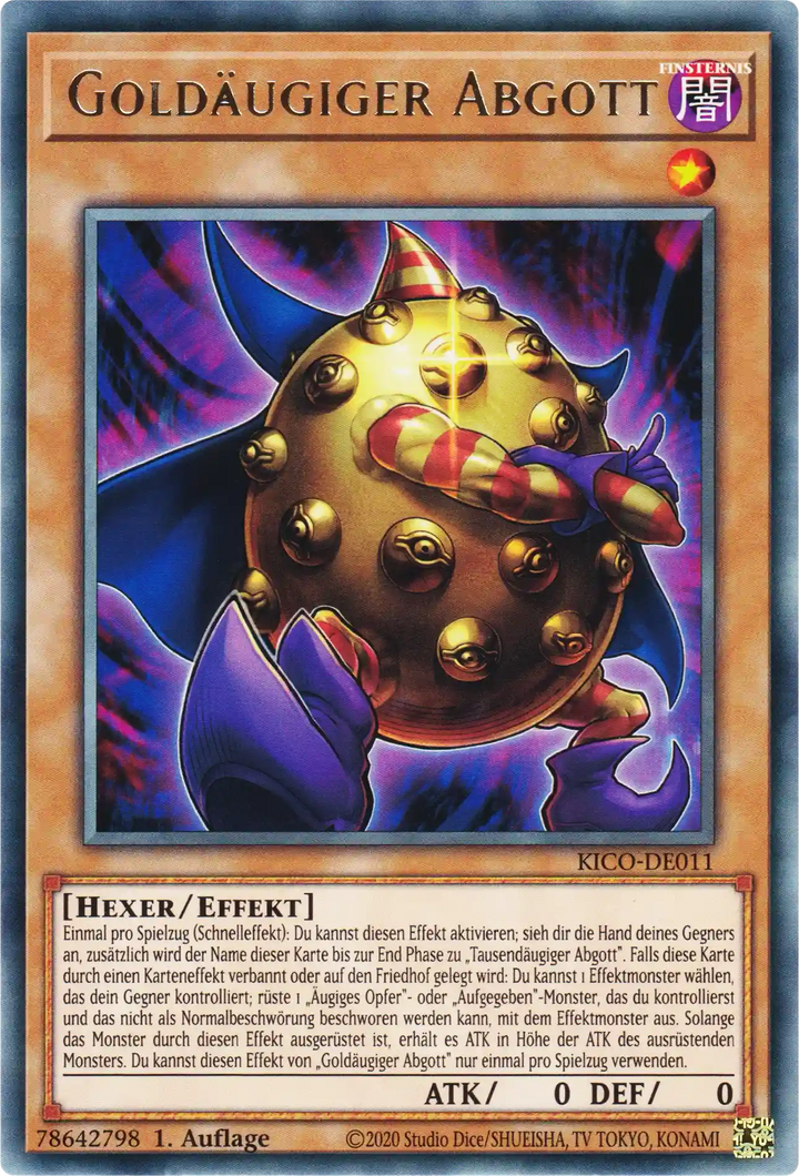 Goldäugiger Abgott Yu-Gi-Oh! Karte KICO-DE011 Rare