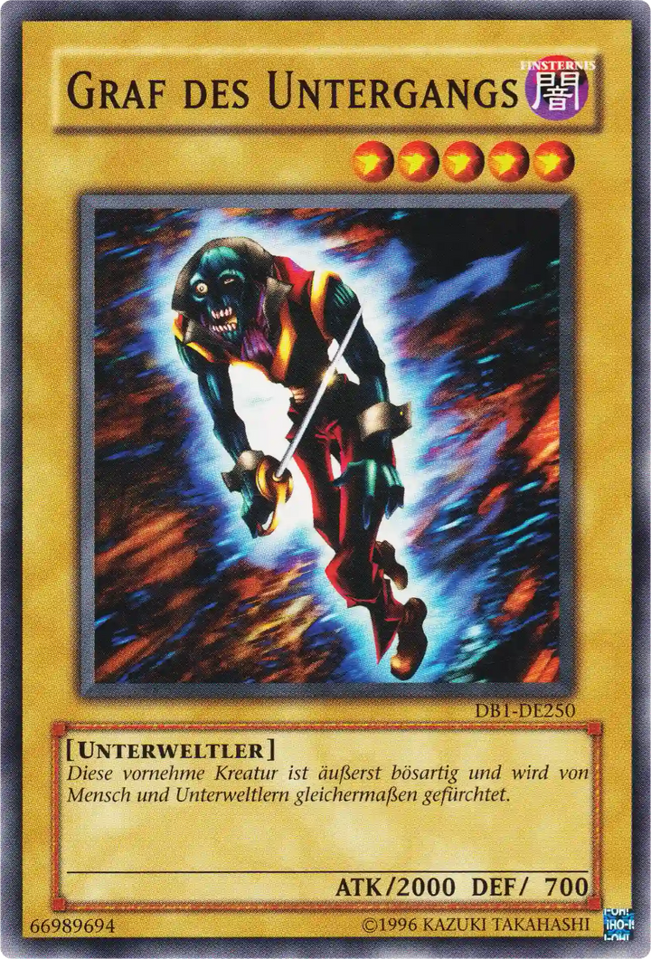 Graf des Untergangs Yu-Gi-Oh! Karte DB1-DE250 Common