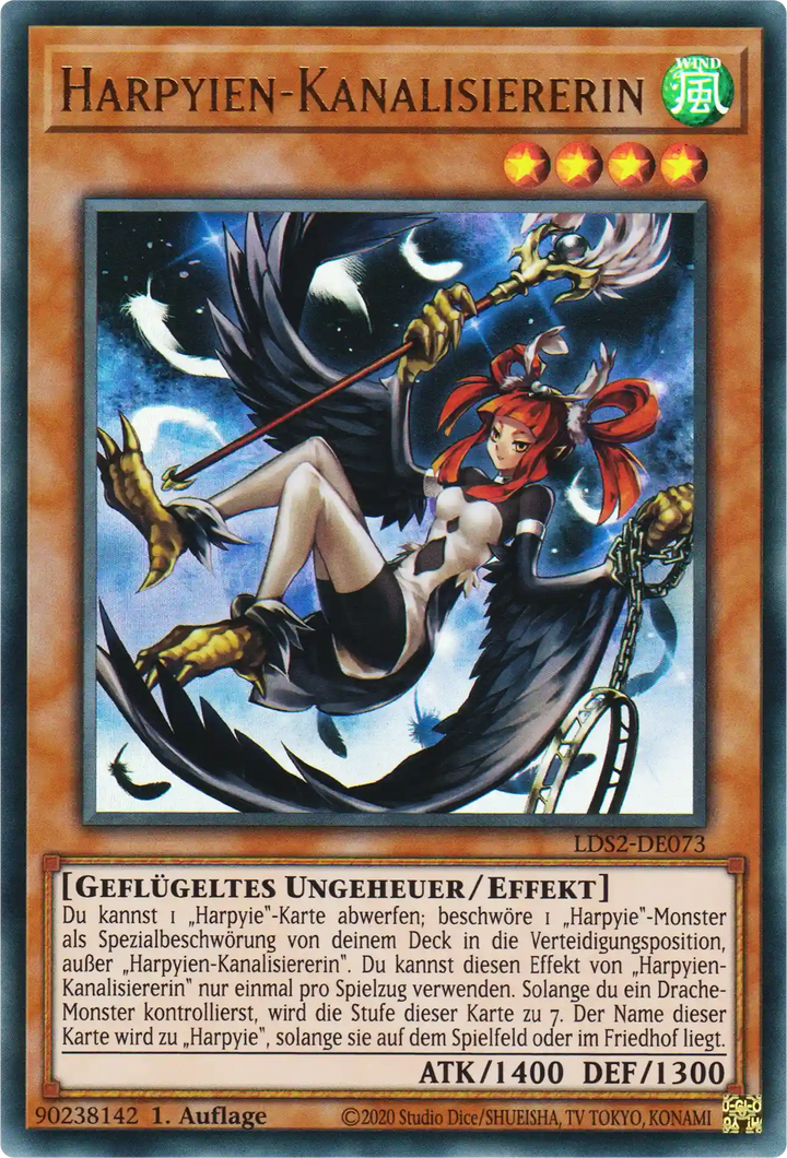 Harpyien-Kanalisiererin Yu-Gi-Oh! Karte LDS2-DE073 Ultra Rare