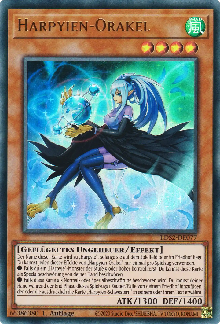 Harpyien-Orakel Yu-Gi-Oh! Karte LDS2-DE077 Ultra Rare