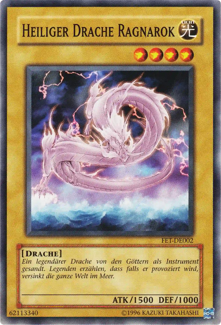 Heiliger Drache Ragnarok Yu-Gi-Oh! Karte FET-DE002 Common