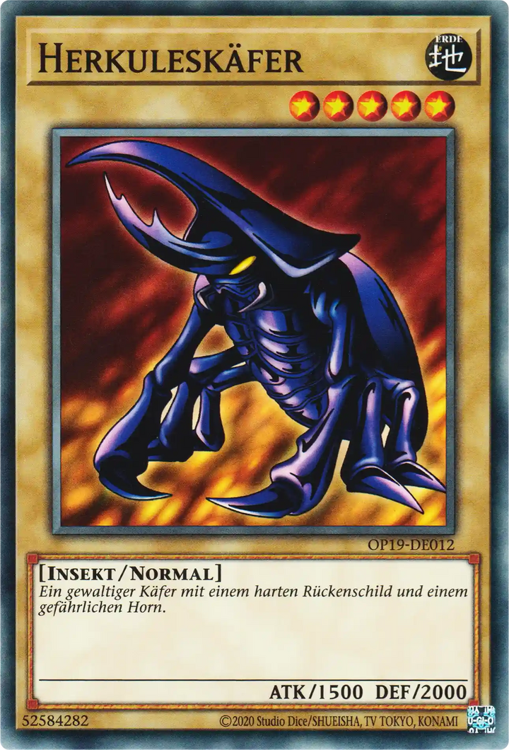 Herkuleskäfer Yu-Gi-Oh! Karte OP19-DE012 Common