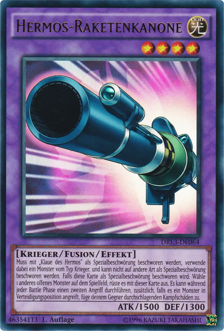 Hermos-Raketenkanone Yu-Gi-Oh! Karte DRL3-DE064 Ultra Rare