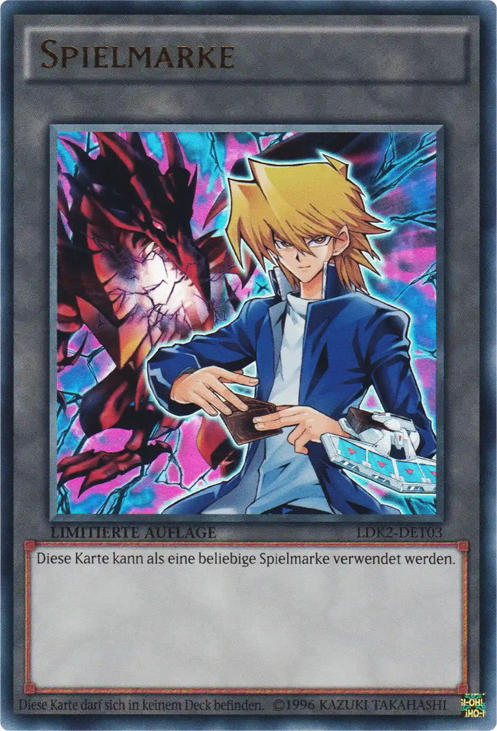 Joey Wheeler & Rotäugiger schwarzer Drache Spielmarke Yu-Gi-Oh! Karte LDK2-DET03 Ultra Rare