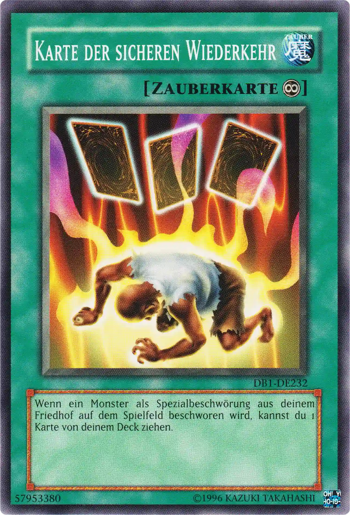 Karte der sicheren Wiederkehr Yu-Gi-Oh! Karte DB1-DE232 Common
