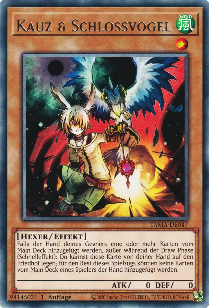 Kauz & Schlossvogel Yu-Gi-Oh! Karte TAMA-DE047 Rare