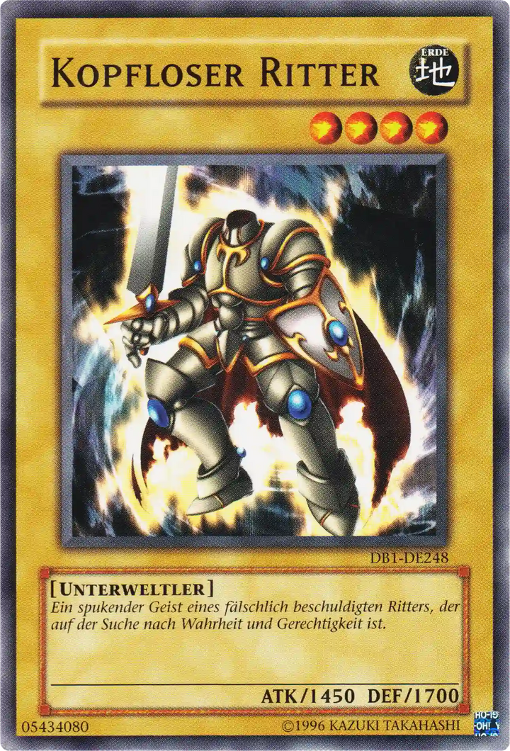 Kopfloser Ritter Yu-Gi-Oh! Karte DB1-DE248 Common