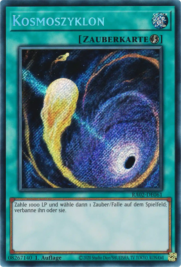 Kosmoszyklon Yu-Gi-Oh! Karte RA02-DE061 Secret Rare